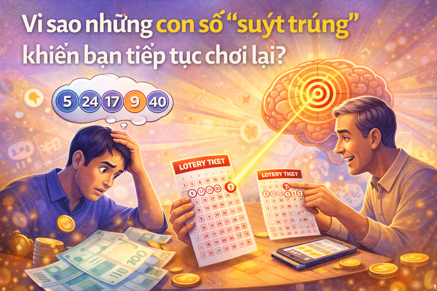Vì sao những con số suýt trúng thưởng lại khiến bạn muốn chơi lại lần nữa